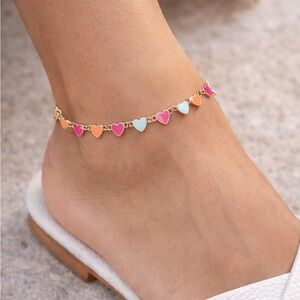 Paparazzi Multicolor Heart Charm Anklet